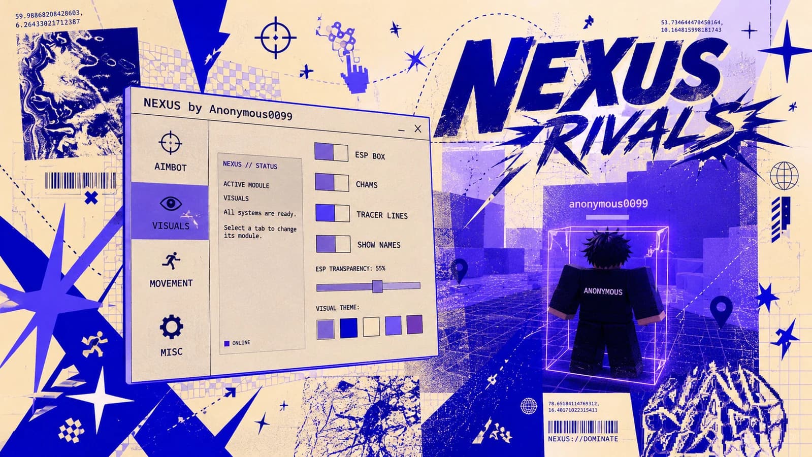 Nexus v2.0 - Advanced ESP, Smooth Aimbot & Visuals