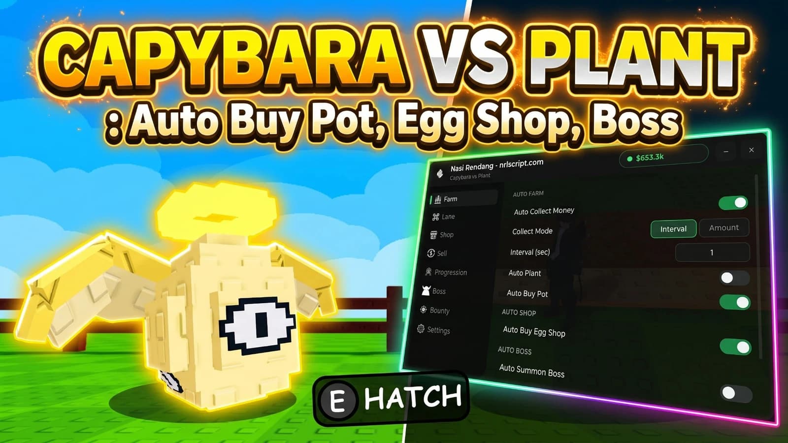 Capybaras VS Plants AUTO PLANT, AUTO BUY & AUTO HATCH Script