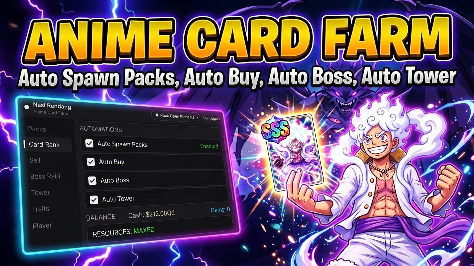 ANIME CARD FARM | AUTO SPAWN, AUTO BUY & AUTO SELL Script