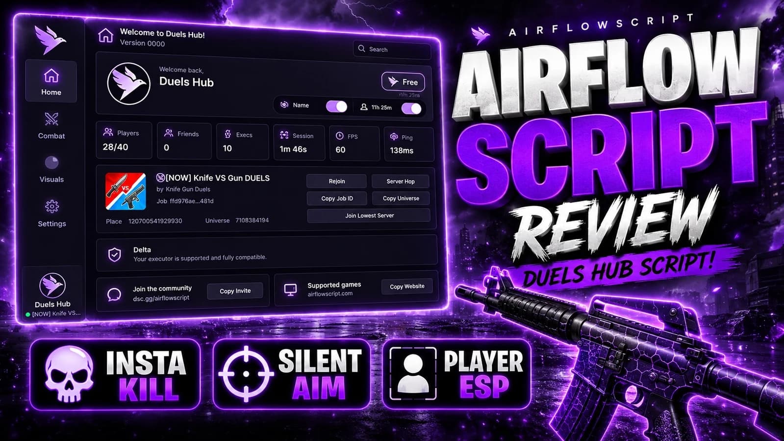 AIRFLOW SCRIPT Insta Kill, ESP & MORE