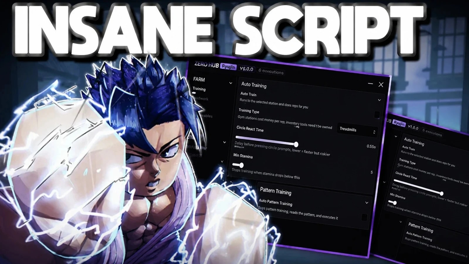 INSANE SCRIPT - JOB FARM, INF STAMINA, AUTO TRAIN OP