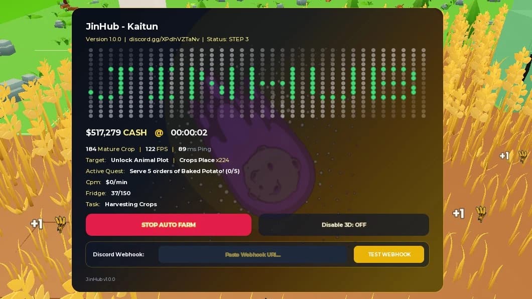 Kaitun Run a Restaurant (Auto MainQuest-Milestone Quest)