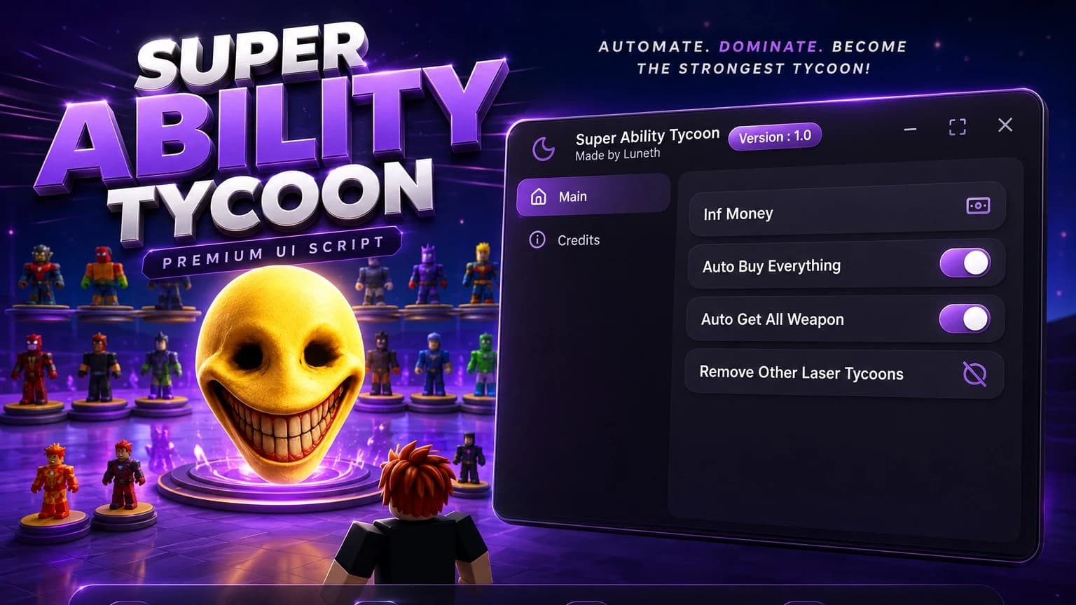 Inf Money - Auto buy & Get all weapon ll LunethHub