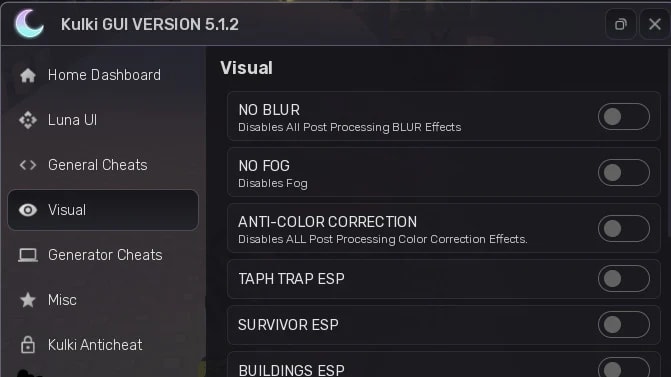 Kulki Gui - Infinite Stamina, Keyless, ESP & more
