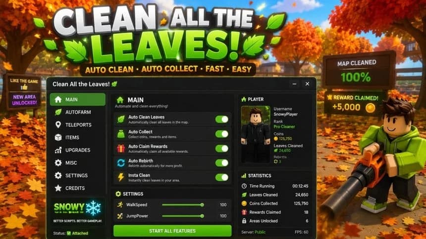 Best clean all leaves script