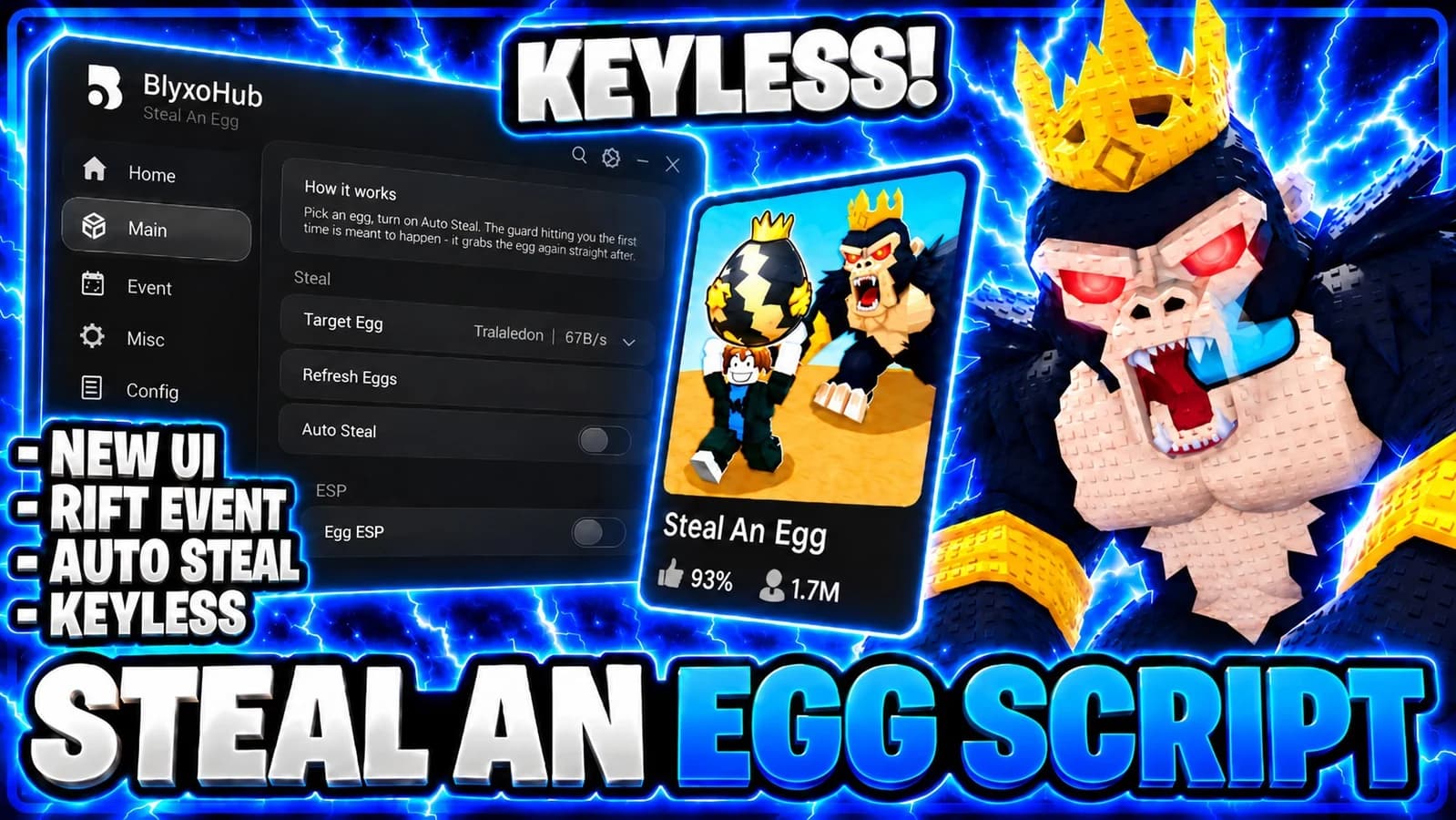 BlyxoHub | Steal An Egg (KEYLESS)