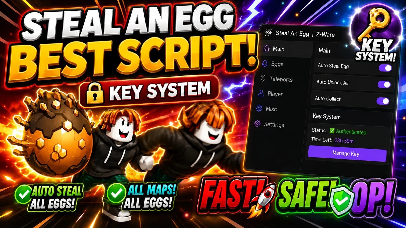 Auto Farm, Auto Event, Inf Speed.