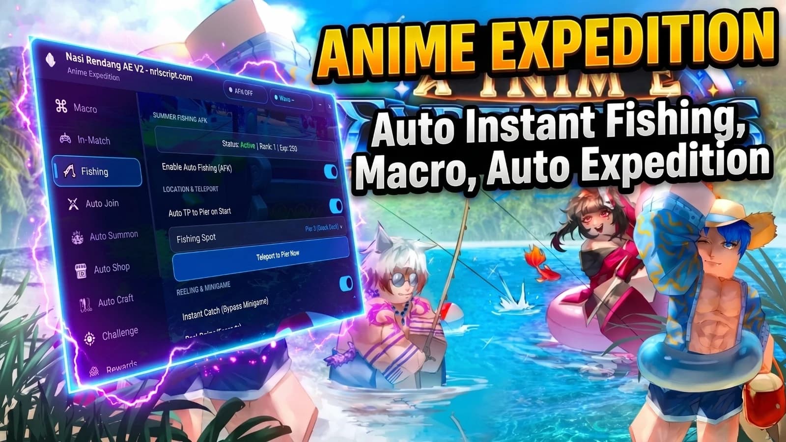 Anime Expedition: Instant Fishing, Macro, Auto Expedition