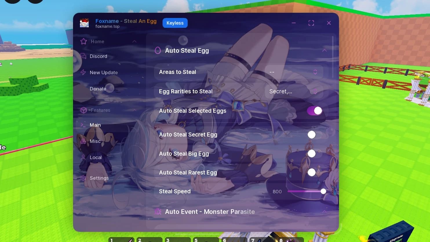 Foxname| (keyless) Auto steal,Bypass Ac,Auto event and more