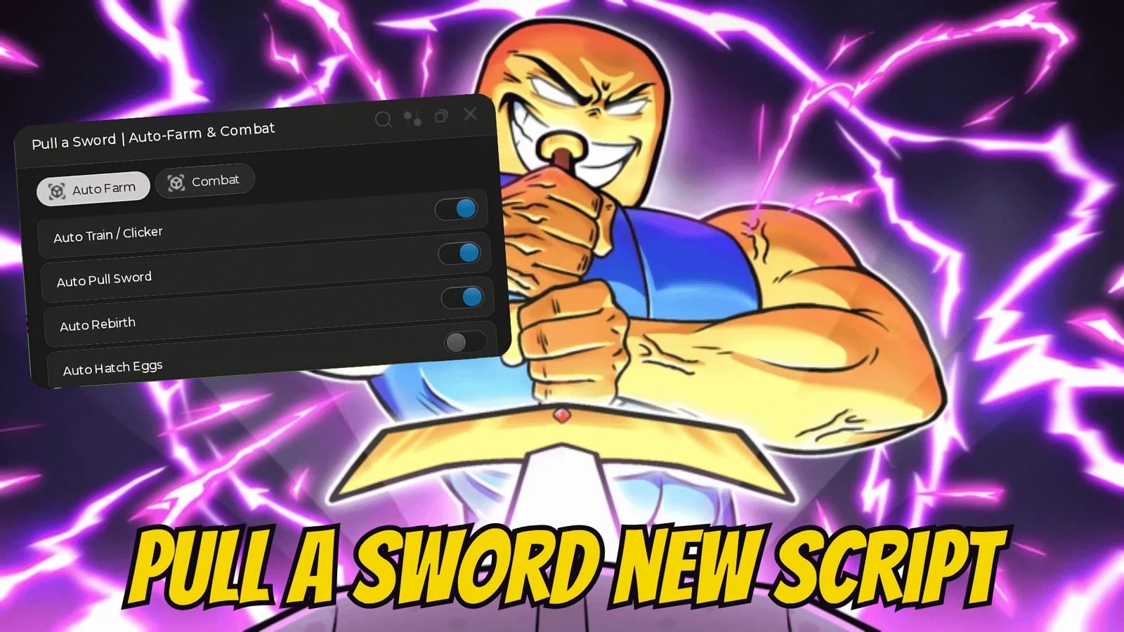 Auto Fight, Auto Click, Auto Pull Sword, Auto Rebirth