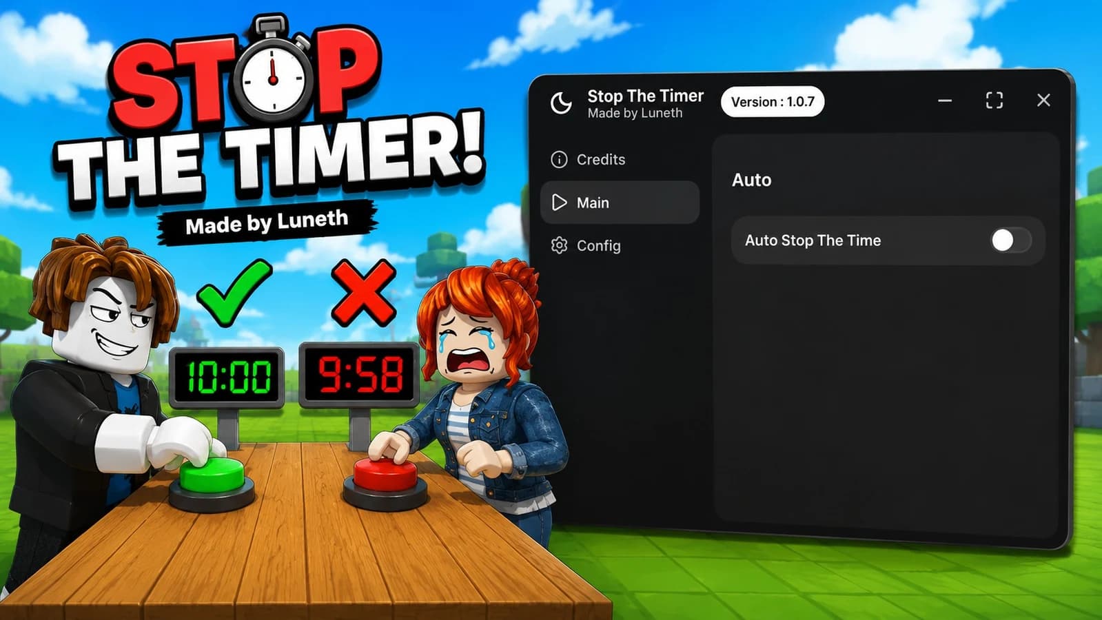 Auto Perfect Stop Timer ll LunethHub