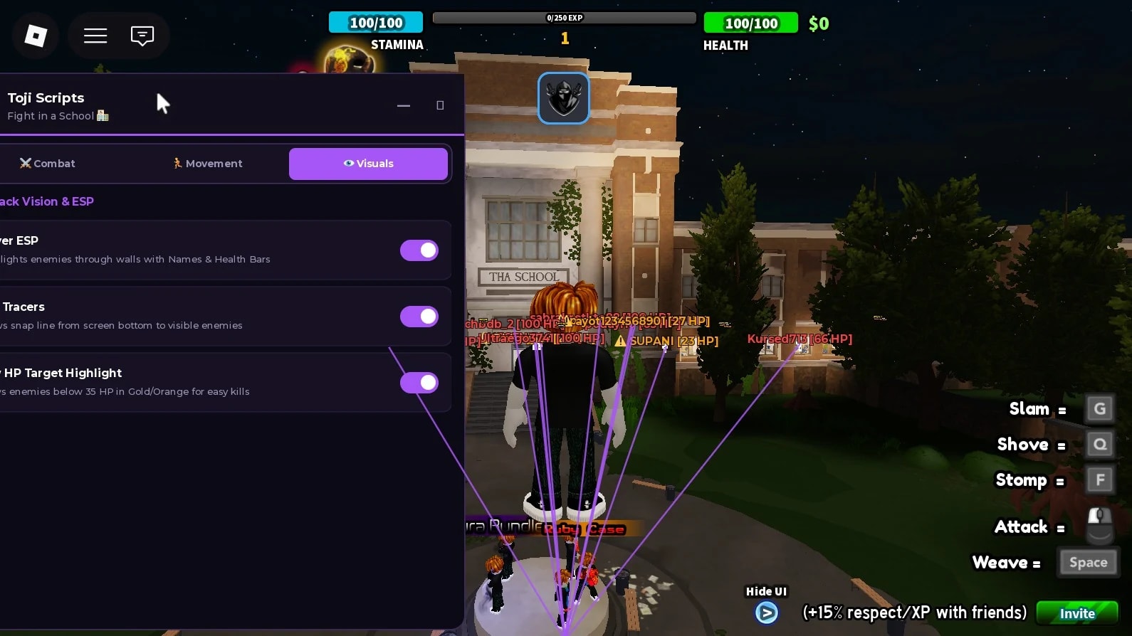 Hitbox Expander, Anti-Stun, WalkSpeed