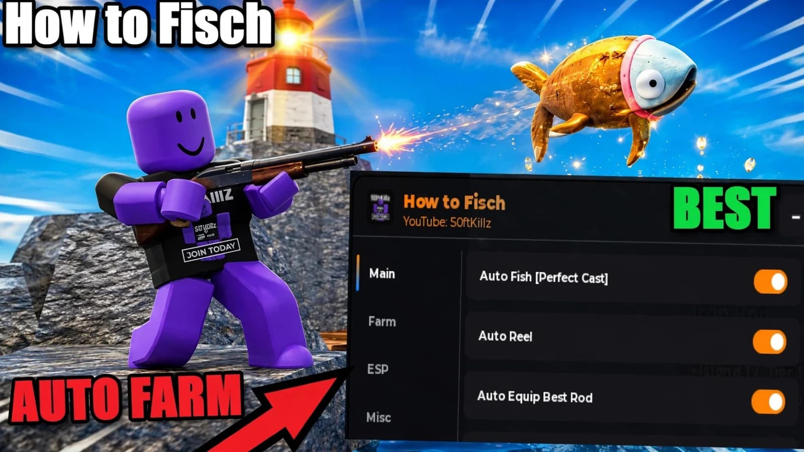AUTO SELL, AUTO BOSS, AUTO COLLECT, AUTO FARM, ESP