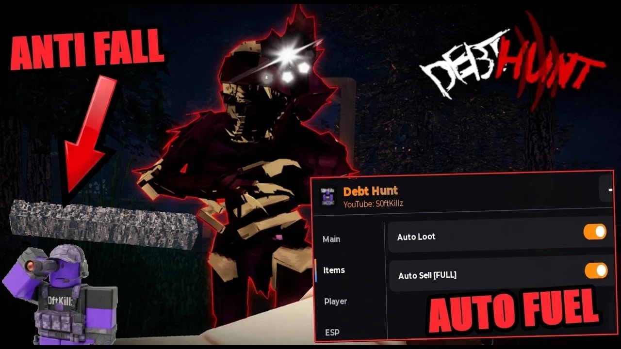 AUTO COLLECT, AUTO SELL, AUTO GENERATOR, ANTI FALL, ESP