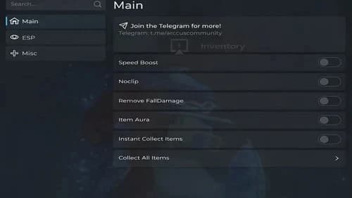 The Button script - (Noclip, Item aura)