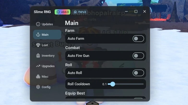 Slime RNG: Auto Farm, Auto Roll, Auto Fire