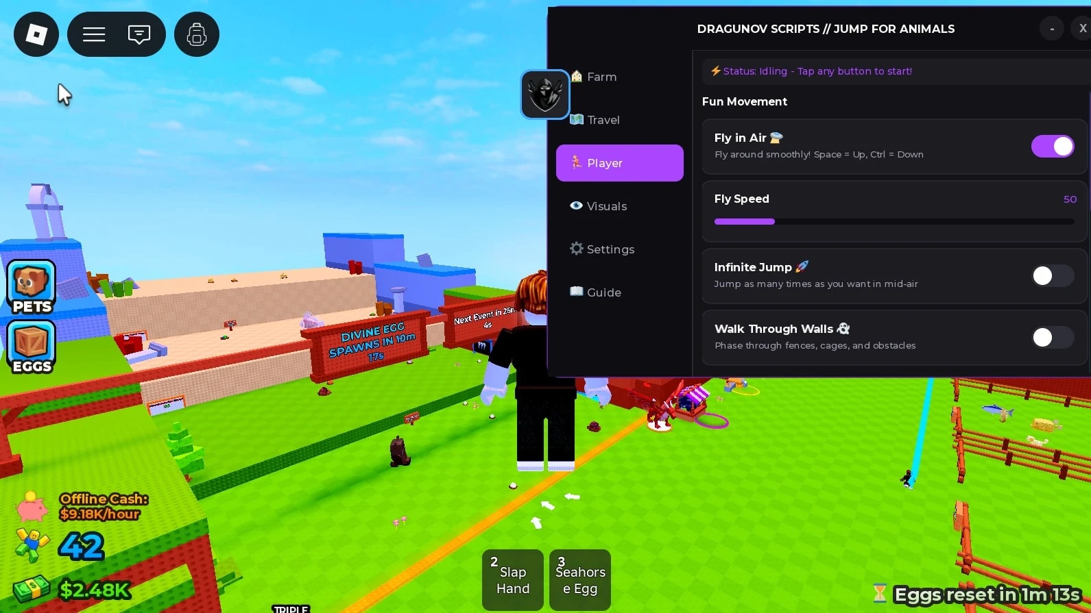 Full Auto Play, Auto Steal Eggs