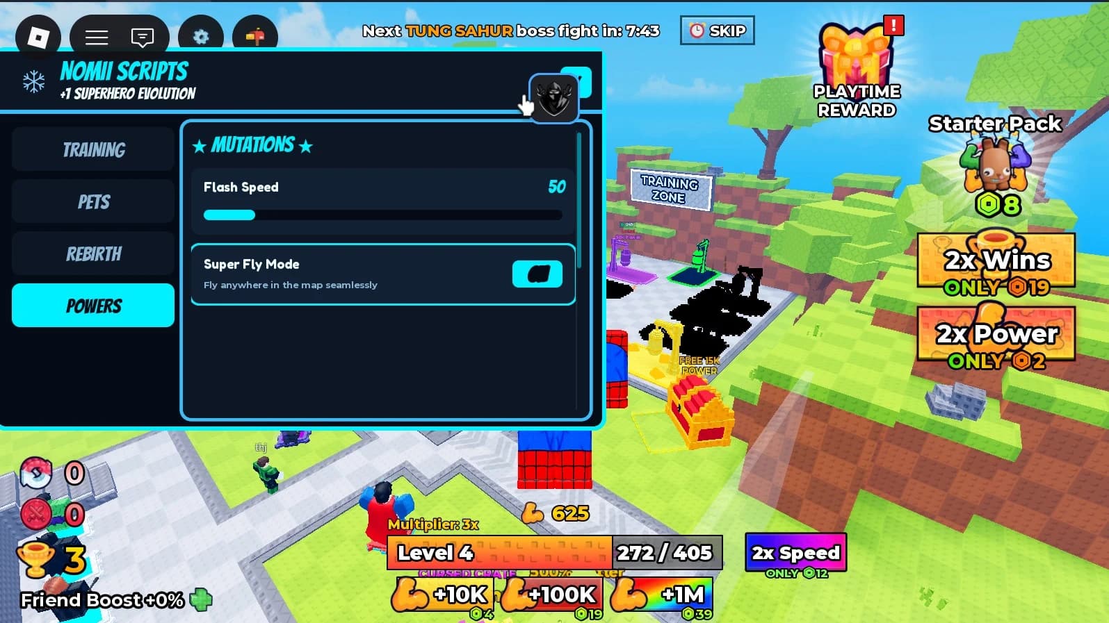 Auto Power Click, Auto Defeat Enemies, Auto Rebirth