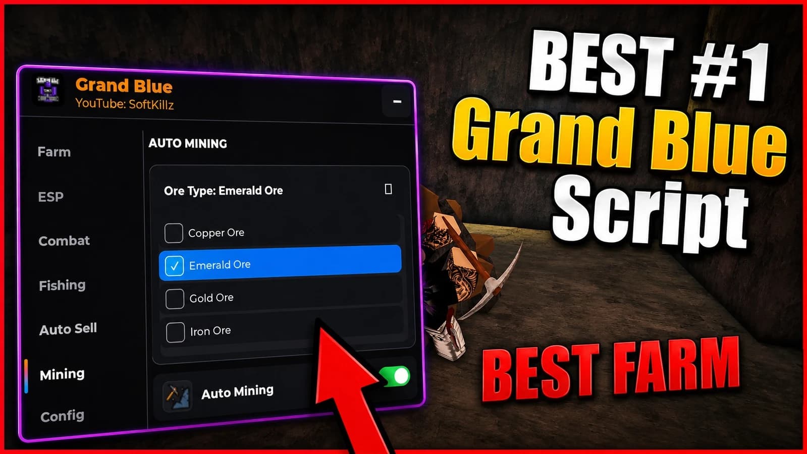 AUTO MINING, HITBOX EXTENDER, AUTO FISHING, GUN SHOT, FARM