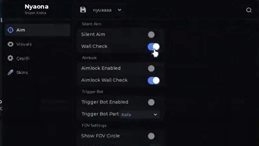 NYAONA | Aim Modules, Visuals, Skin Changer, Misc