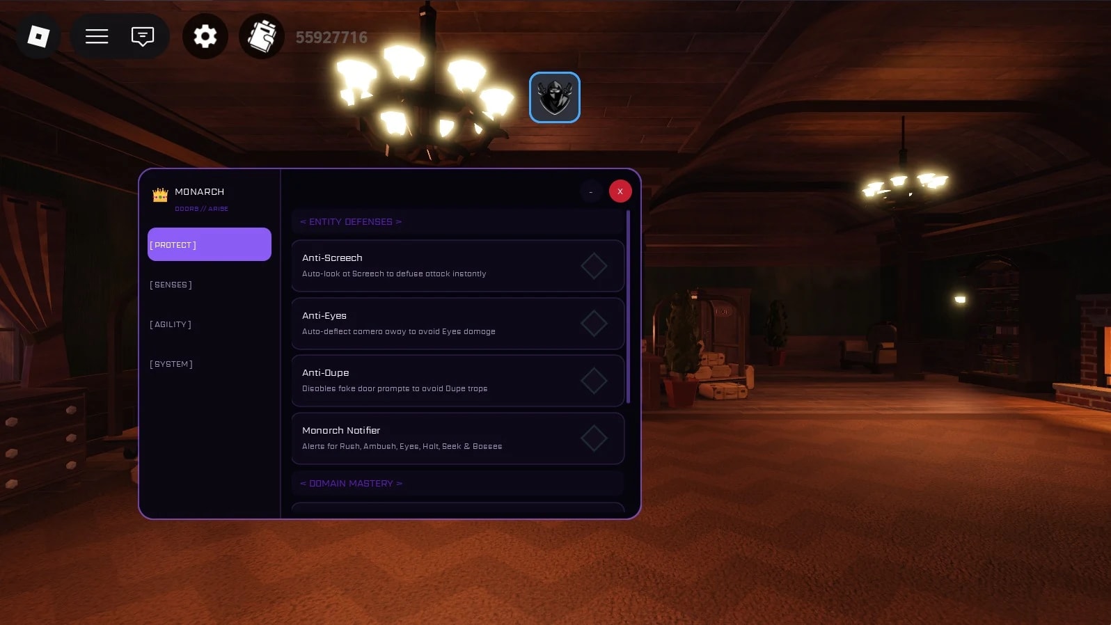 Auto Unlock, Entity ESP, NoClip, FullBright & Fly