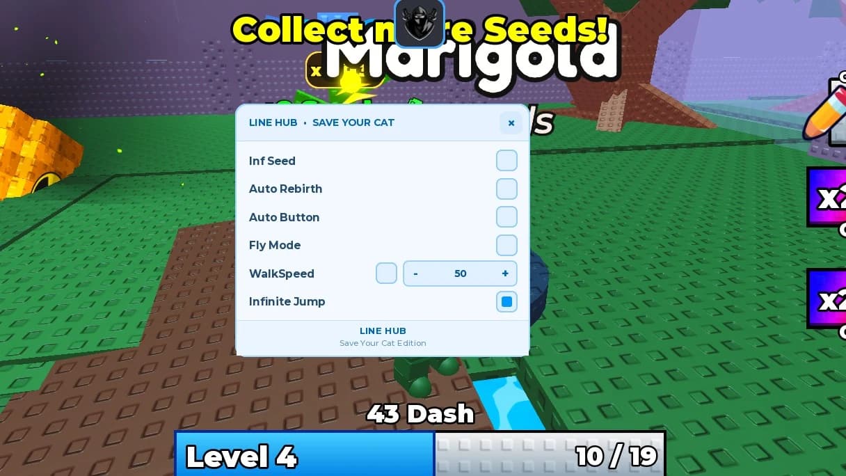 Auto Rebirth, Auto Button, Fly, Walk Speed