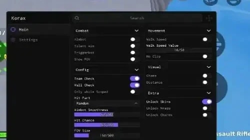 RIVALS Script Korax - Aimbot, Silent Aim, Triggerbot & ESP