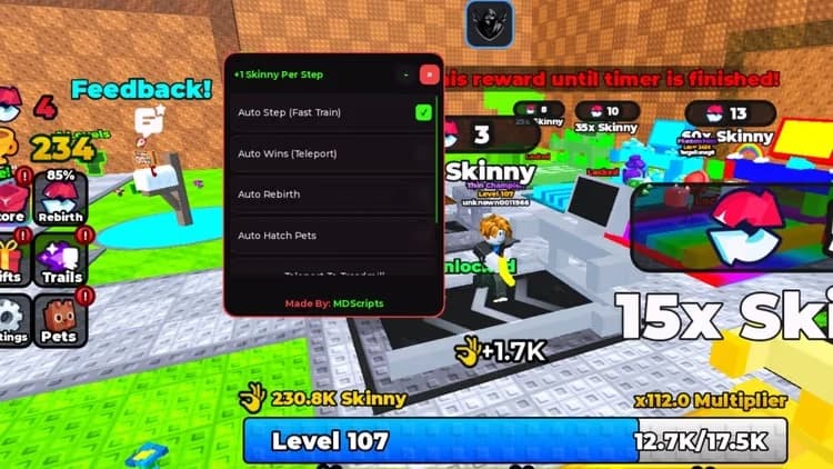 Auto Step, Auto Wins, Auto Rebirth