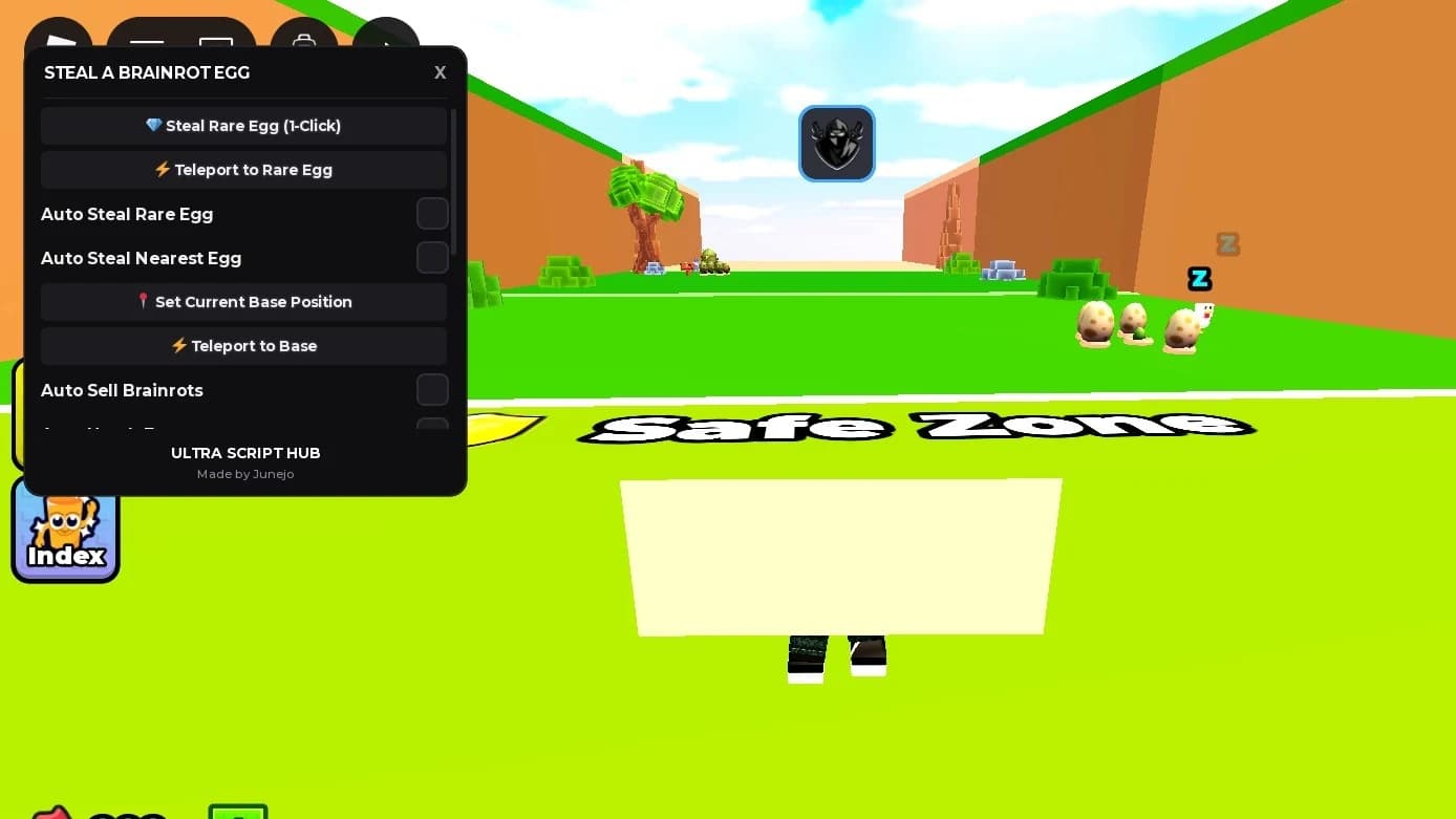 steal rare egg , steal nearest egg , teleport to base , more