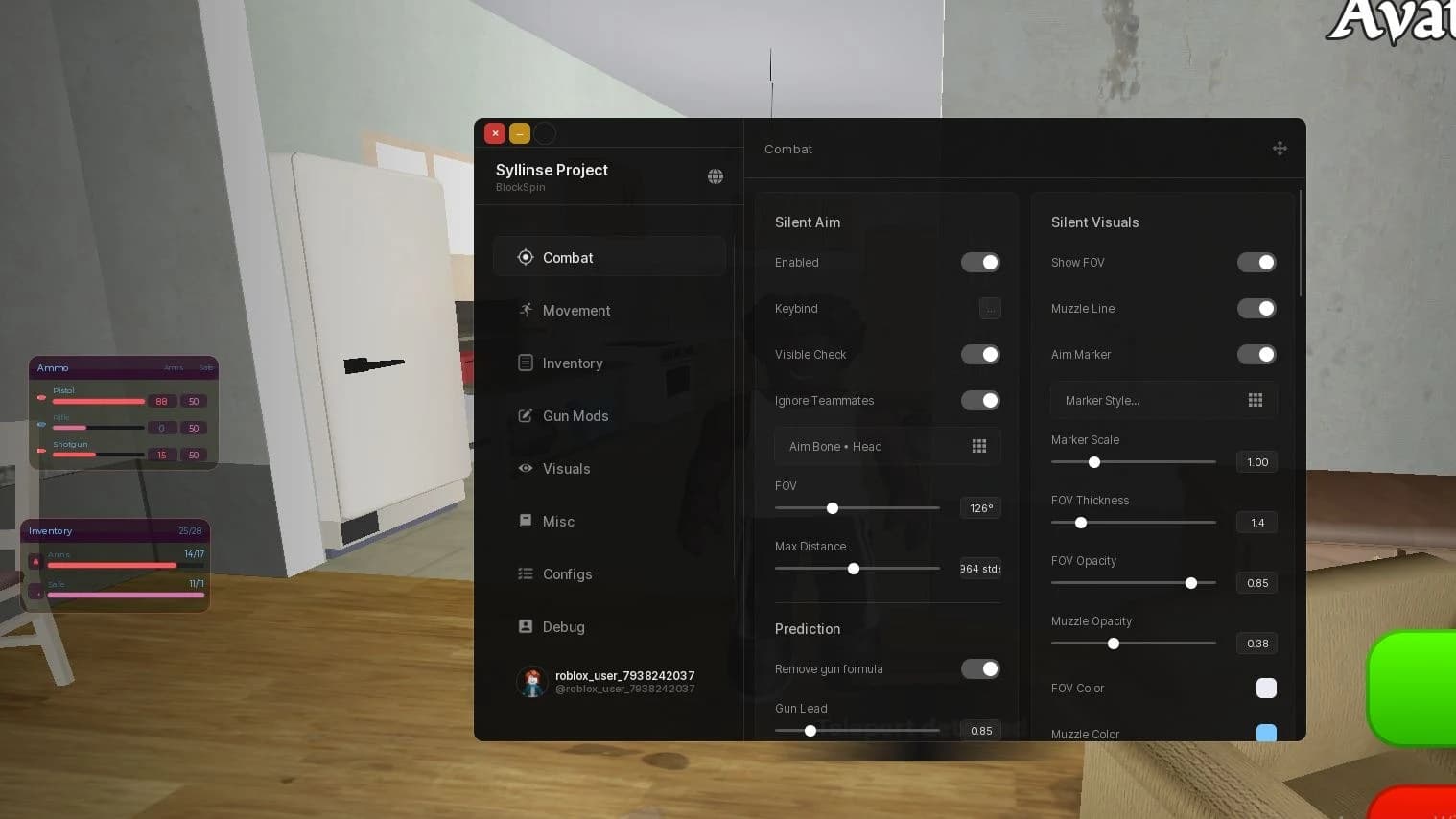 Syllinse FREE SilentAim AntiDeath Resolver AND MORE