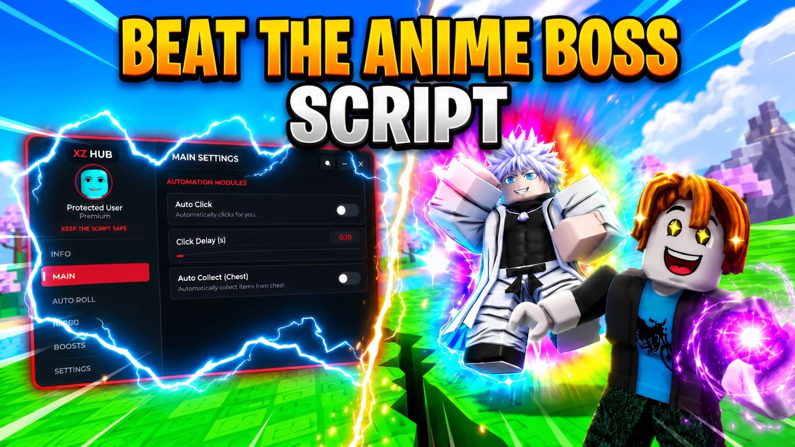 Xz Hub | AUTO CLICK, AUTO COLLECT, AUTO ROLL, AUTO BOSS RAID