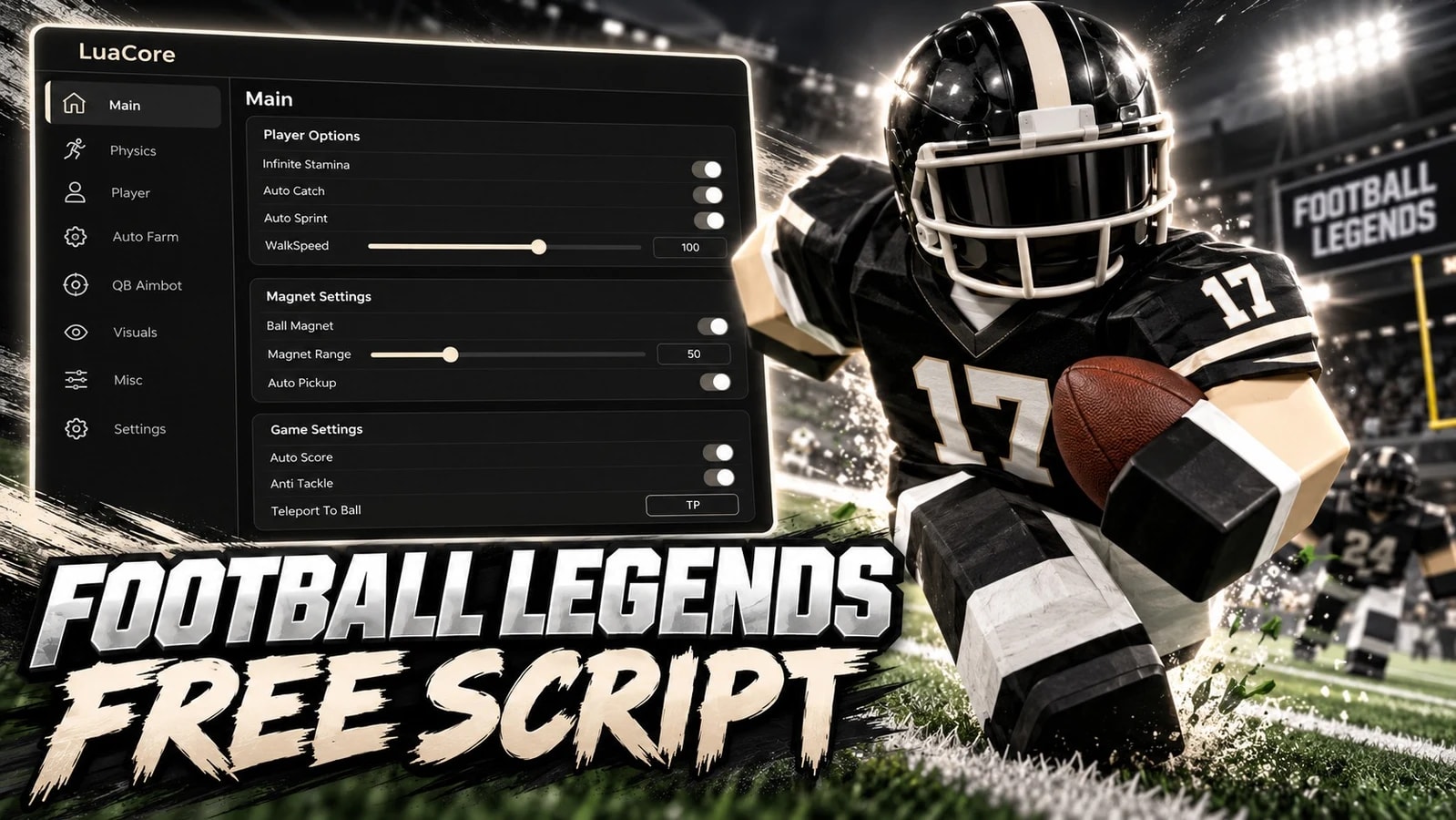 Football Legends Script | QB Aimbot, Magnets & Auto Rush
