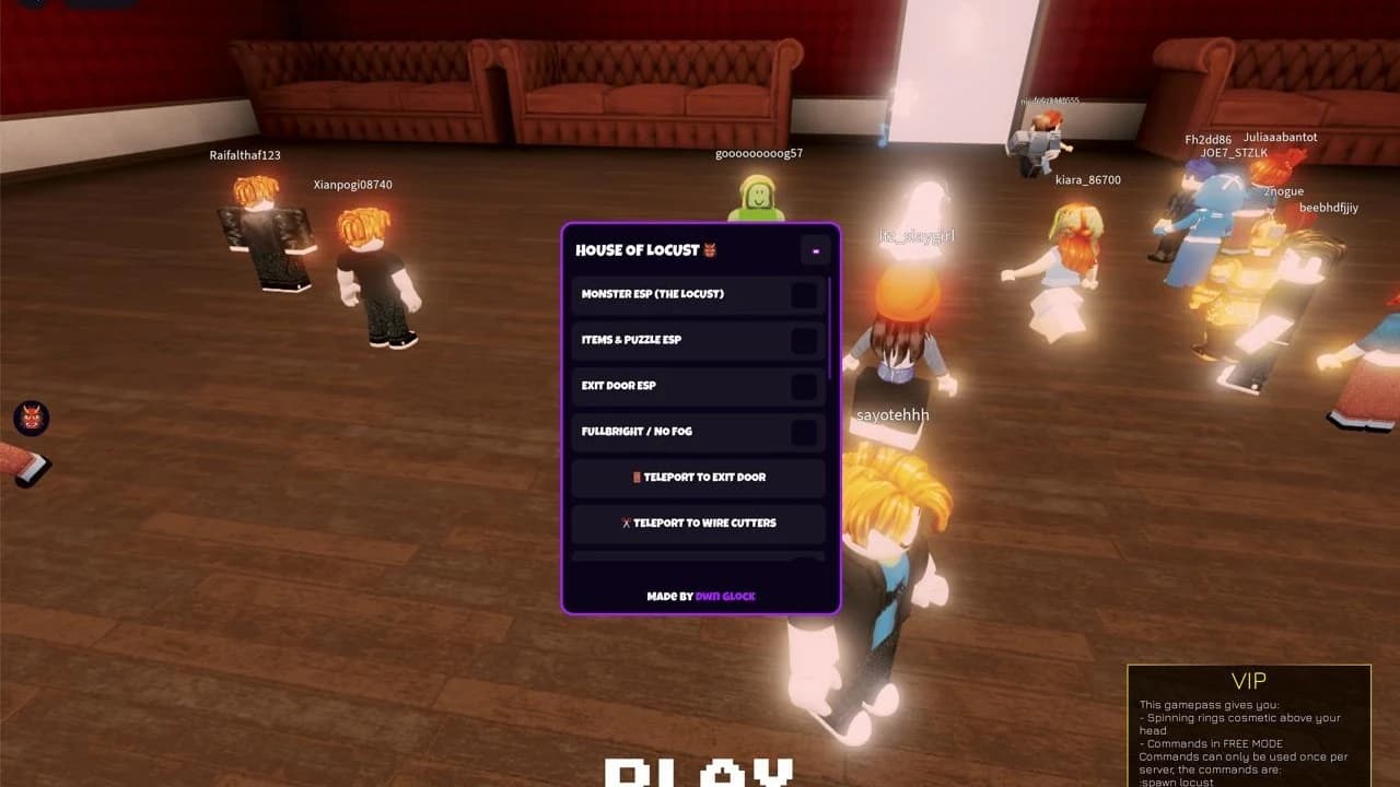 Monster ESP, Items & Puzzle ESP, Exit Door ESP, Full Bright