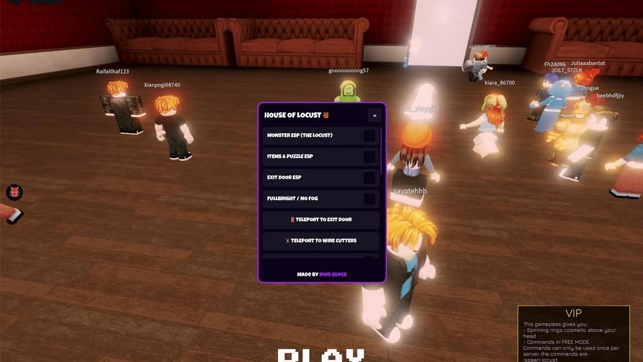 Monster ESP, Items & Puzzle ESP, Exit Door ESP, Full Bright