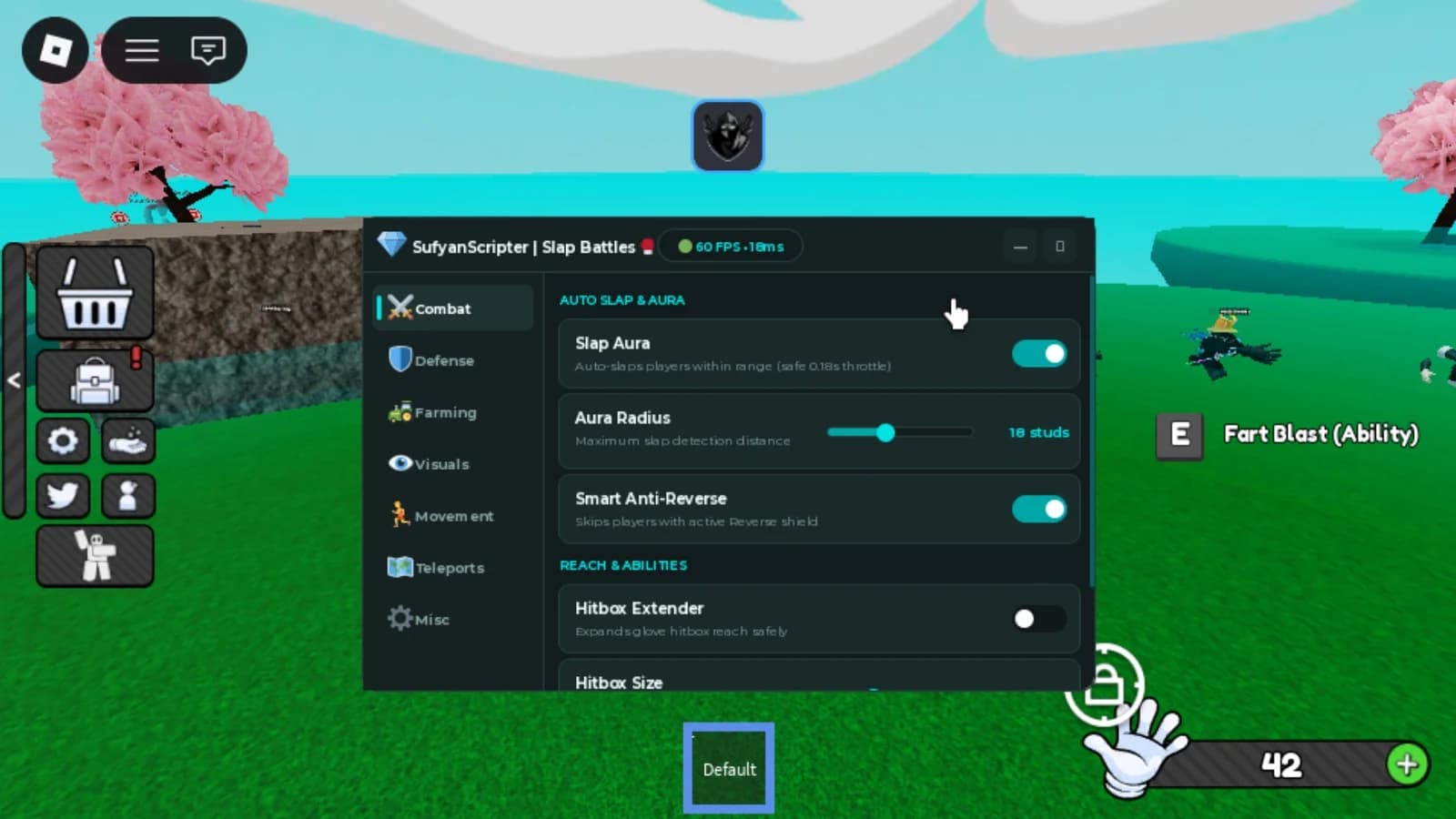 Auto Slap, Anti-AFK, Aura Radius Slider & More