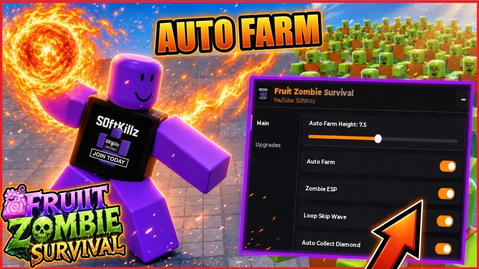 AUTO DIAMOND, AUTO KILL, AUTO FARM, AUTO UPGRADES, ESP