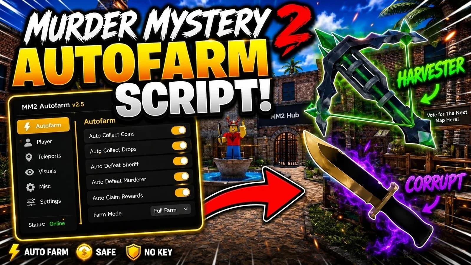MM2 Delta Hub | Silent Aim, Godly Spawner, Auto Farm, ESP!