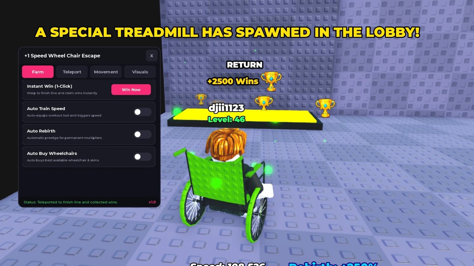 Instant Win, Auto Train, Teleport, Fly Mode & More.