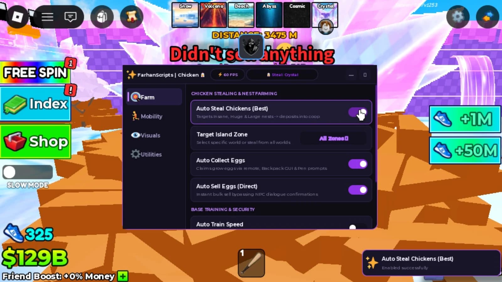 Auto Steal Chickens, Auto Collect Eggs & More