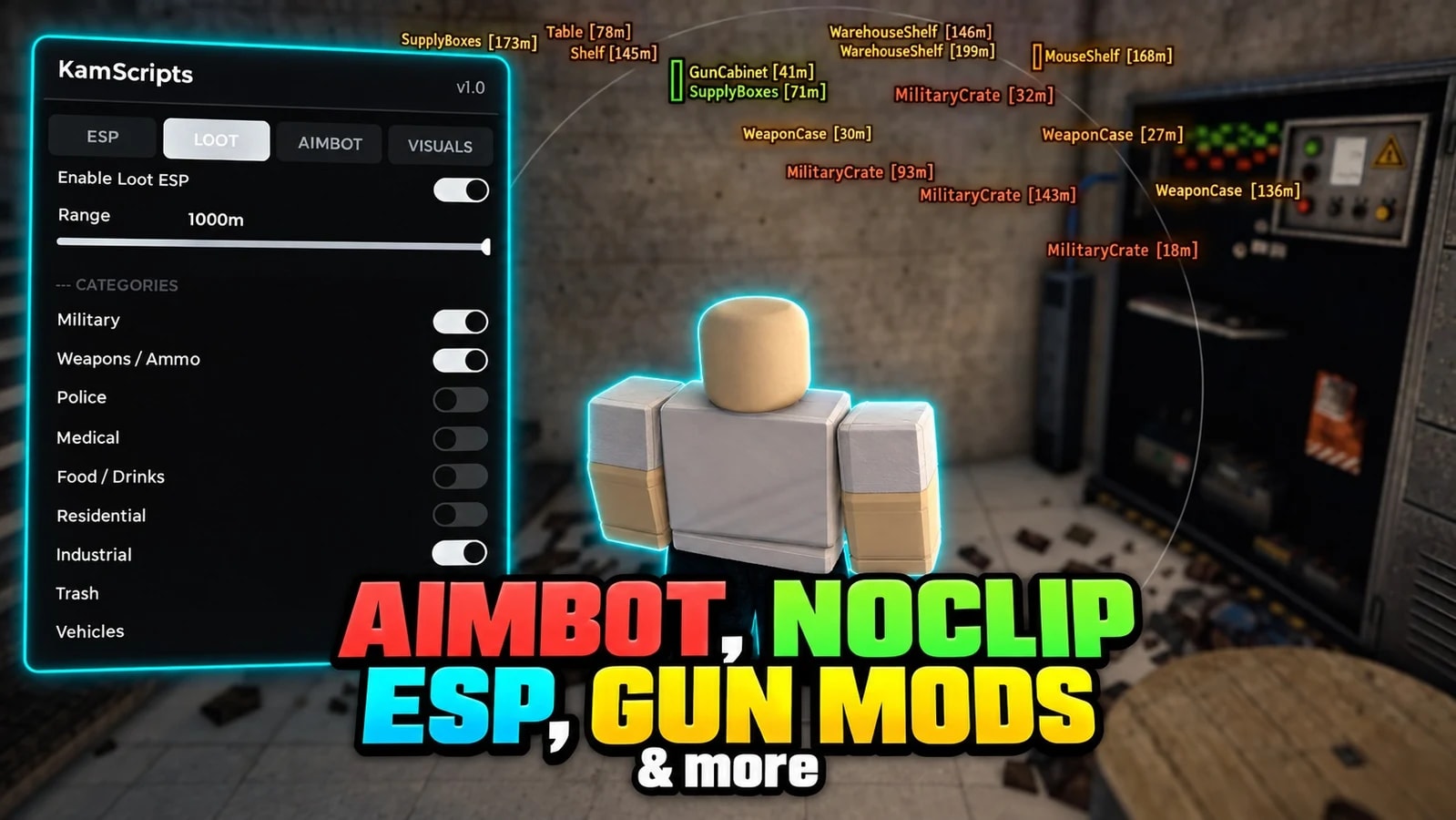 gun mods aimbot esp noclip & more