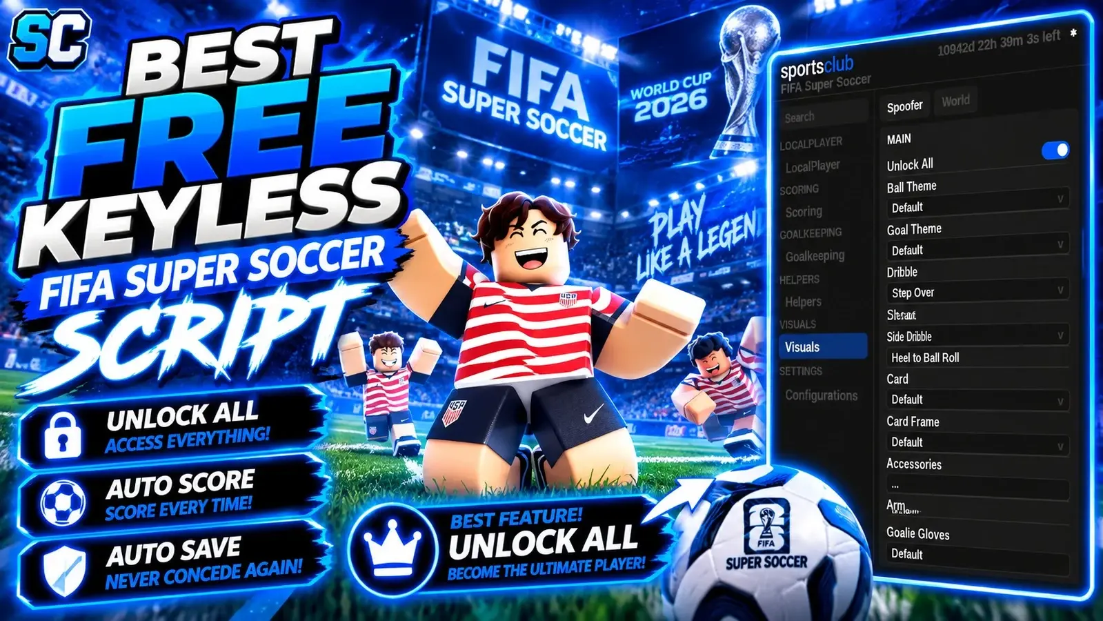 Free FIFA Super Soccer Script | Unlock All, Auto Score/Save