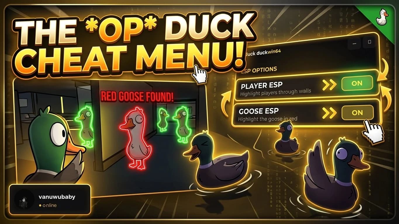 Duck Duck Win64 | ESP, Teleport, Noclip, Speed, Sleek GUI