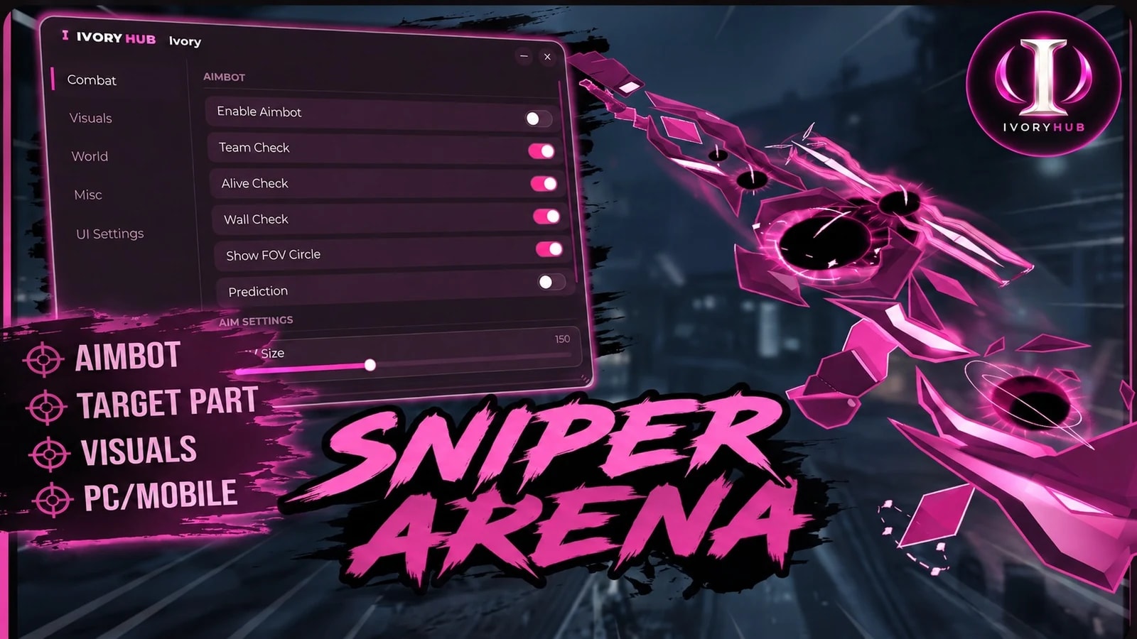 Sniper Arena | aimbot | Team check | Traces| esp boxes | etc