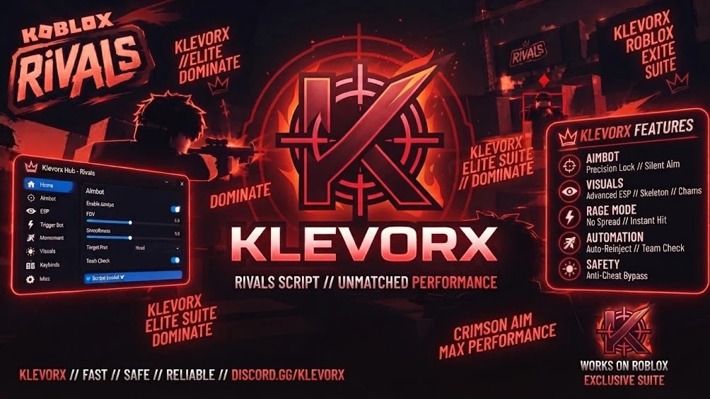 KlevorxHub | Rage Mode, Elite Aimbot, ESP & Tracers