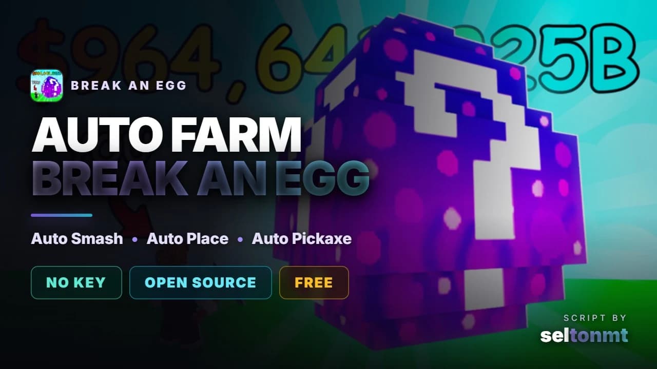 π₯ Auto Smash, Auto Place & Auto Pickaxe | Free, No Key