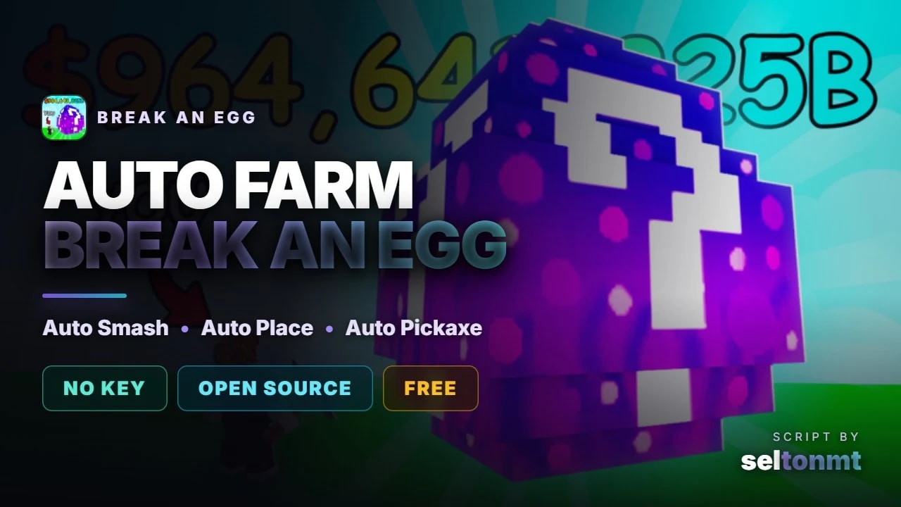 🥚 Auto Smash, Auto Place & Auto Pickaxe | Free, No Key