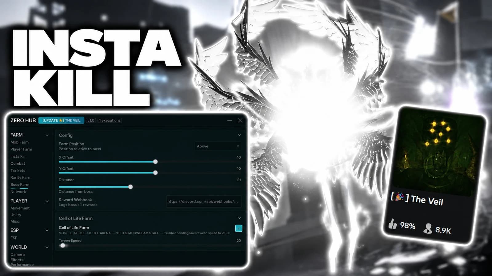 THE BEST VEIL SCRIPT - BOSS FARM ITEM FARM, TP BYPASS & MORE