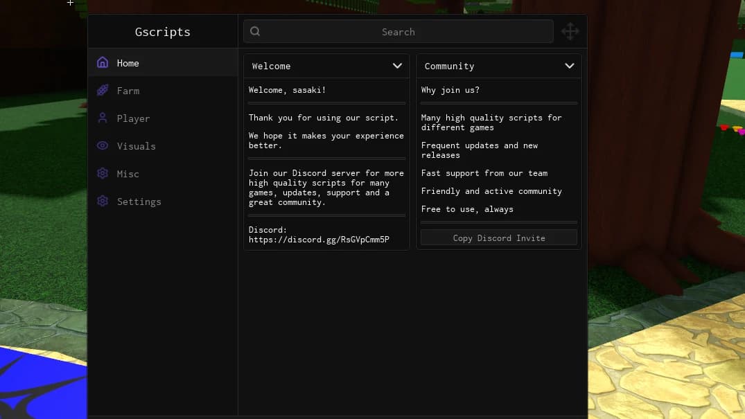 AutoFarm, AntiAFK, Disable Damage, Potato mode and more