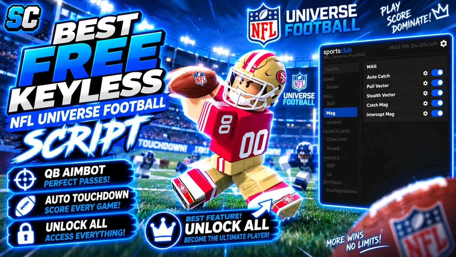 Free NFL Universe Football | QB Aimbot, Unlock All, Mags