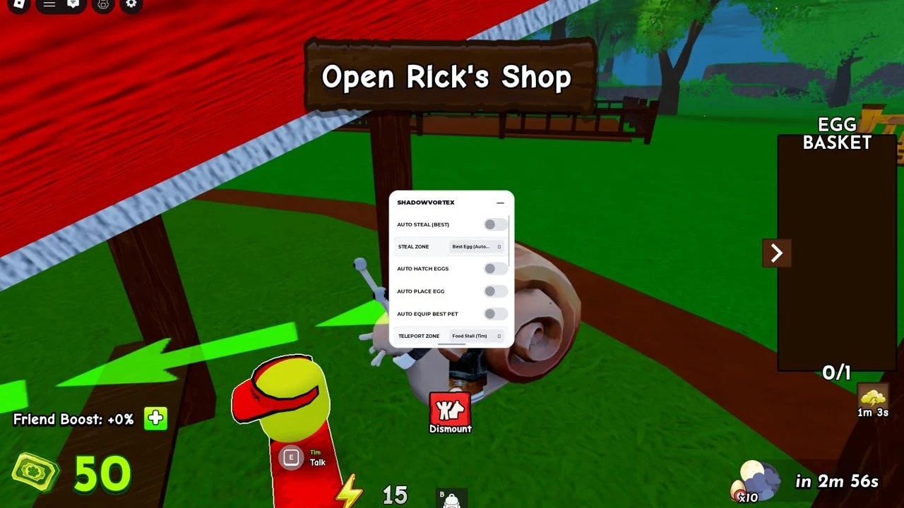 Auto Steal, Auto Hatch, Auto Place Egg, Auto Equip Best Egg